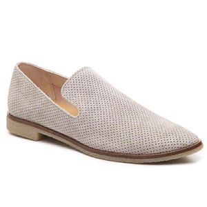 dolce vita • Light Gray Perforated Suede Loafers